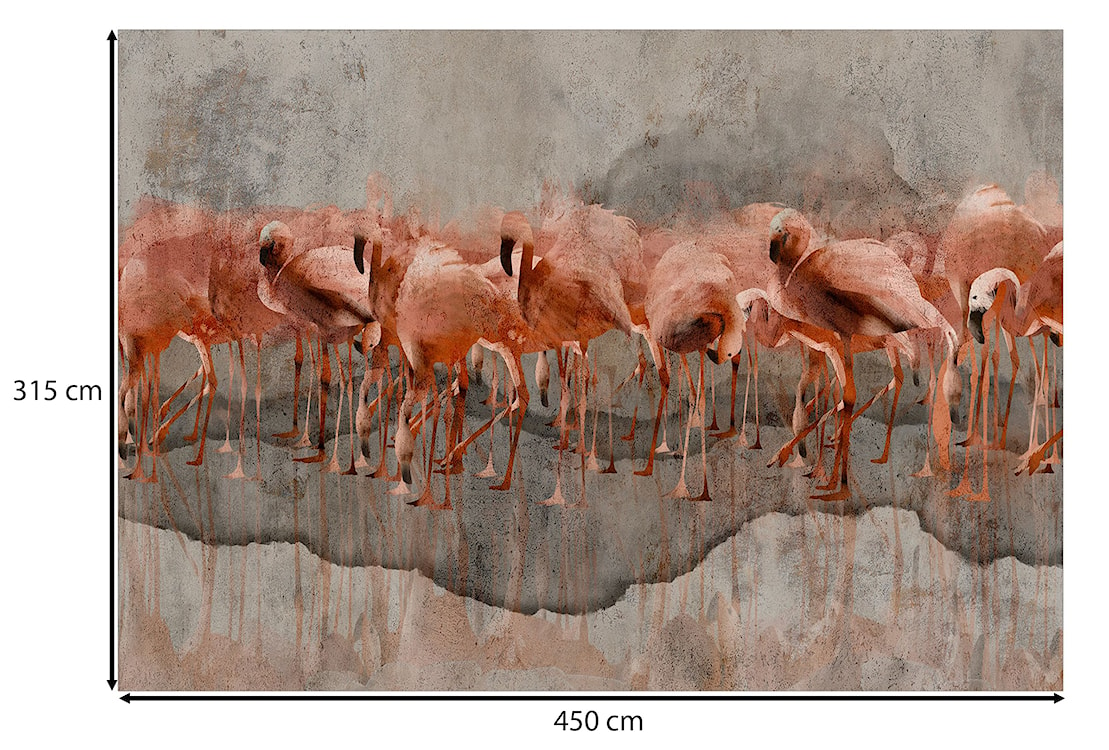 Fototapeta Jezioro flamingów 450x315 cm  - zdjęcie 3