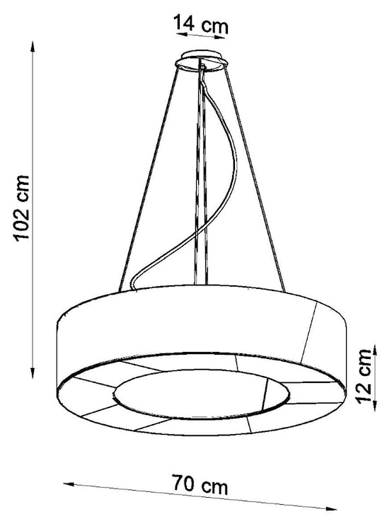 Żyrandol Flueress średnica 70 cm biały  - zdjęcie 5