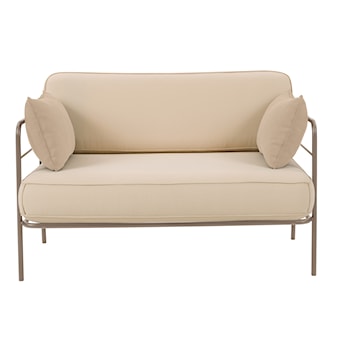 Sofa ogrodowa Preggel 116 cm w tkaninie hydrofobowej beżowa/ beżowy stelaż