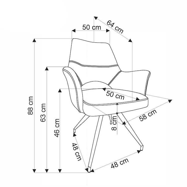 Krzesło tapicerowane Evencont tkanina oliwkowa  - zdjęcie 4