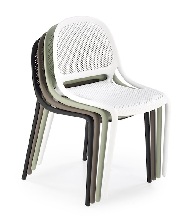 Krzesło z tworzywa Daveric białe  - zdjęcie 2