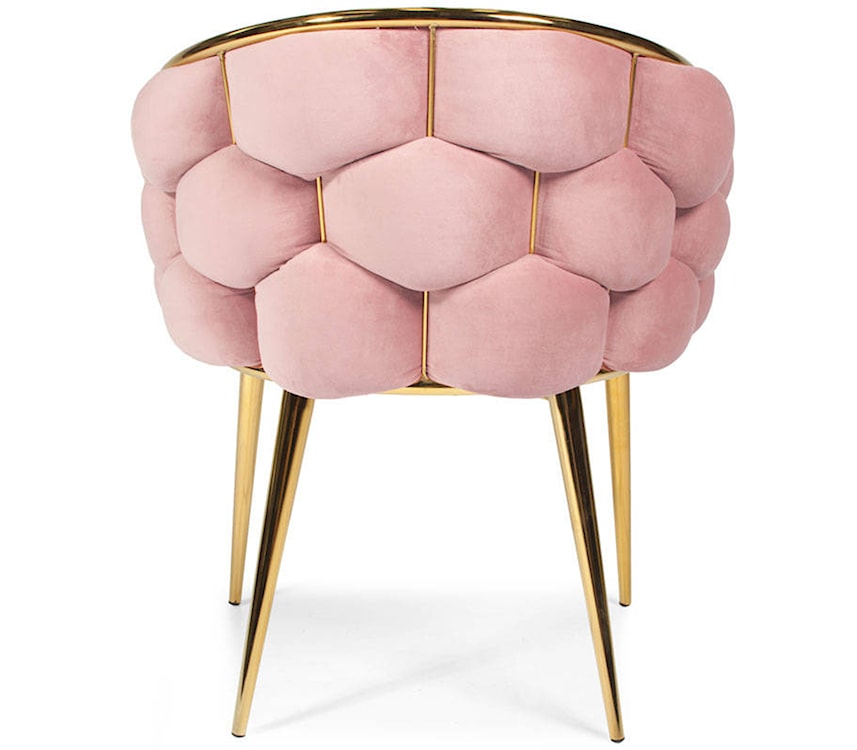 Krzesło tapicerowane Finessis glamour pudrowy róż  - zdjęcie 4