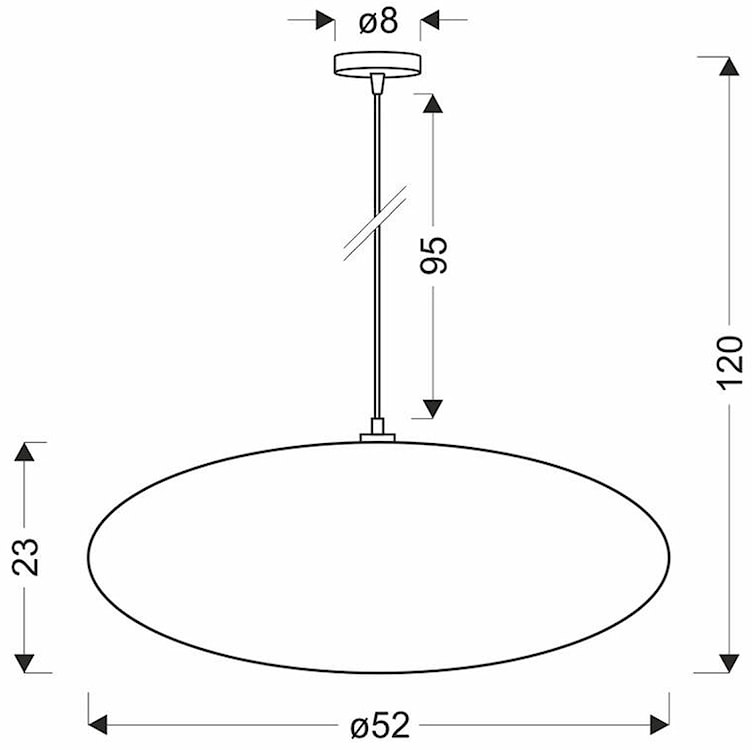 Lampa wisząca Cafee średnica 52 cm frappe z czarną podstawą  - zdjęcie 10