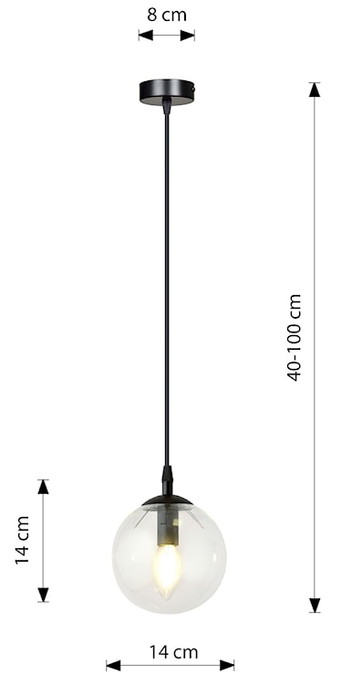 Lampa wisząca Fregene transparentna  - zdjęcie 9