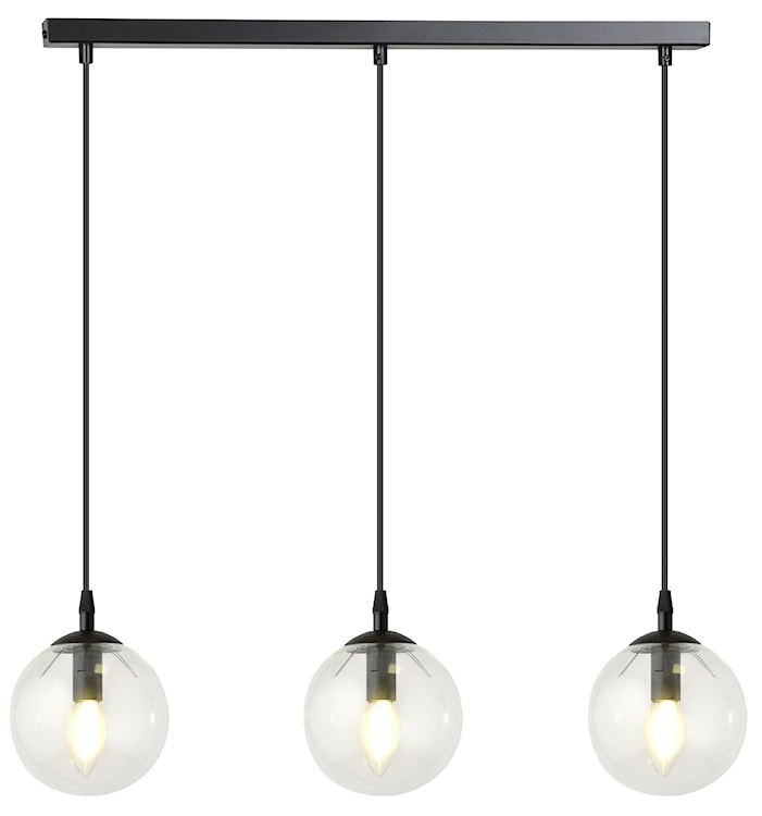 Lampa wisząca Fregene transparentna x3  - zdjęcie 7