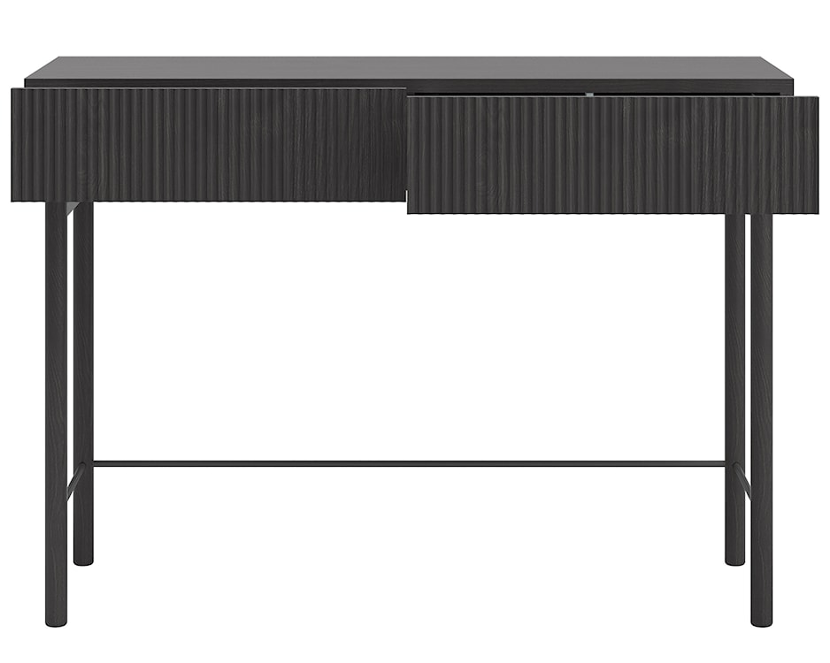 Toaletka Nolie z szufladami i nóżkami 110 cm Jesion Portland Czarny  - zdjęcie 2