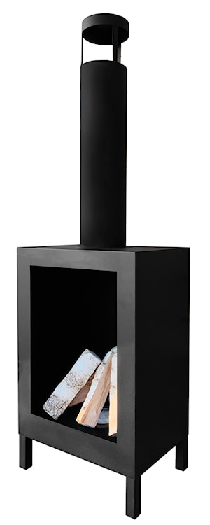 Biokominek wolnostojący Funerill 136x43,5 cm ze stali czarny strukturalny 