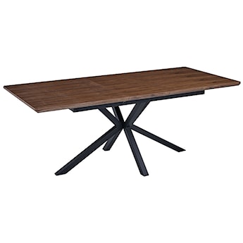 Stół rozkładany Logan 160(200)x90 cm orzech/ czarny mat