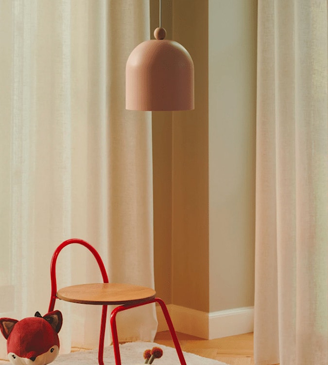 Lampa wisząca Gaston średnica 24 cm pastelowy róż  - zdjęcie 2