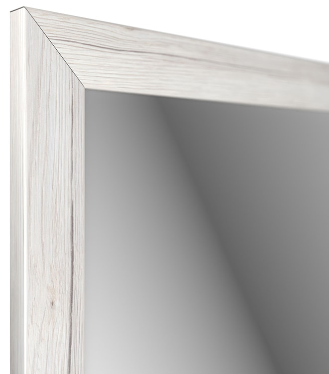 Lustro ścienne Gahtion 127x47 cm białe drewno  - zdjęcie 4