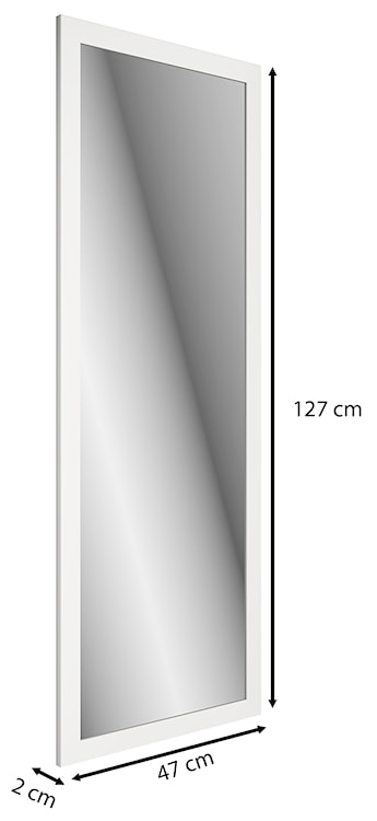 Lustro ścienne Gahtion 127x47 cm białe  - zdjęcie 5