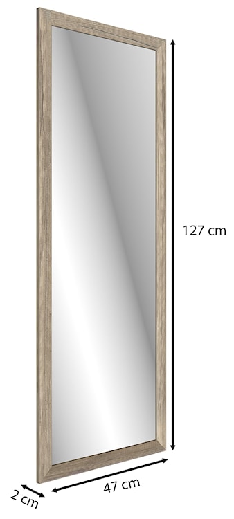 Lustro ścienne Gahtion 127x47 cm brązowe  - zdjęcie 5