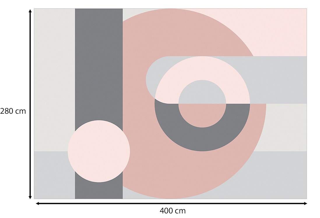 Fototapeta Geometryczny wianuszek różowy 400x280 cm  - zdjęcie 3