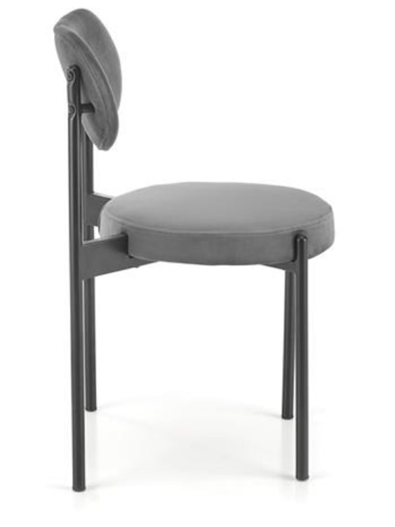 Krzesło tapicerowane Gaspler szary velvet  - zdjęcie 3
