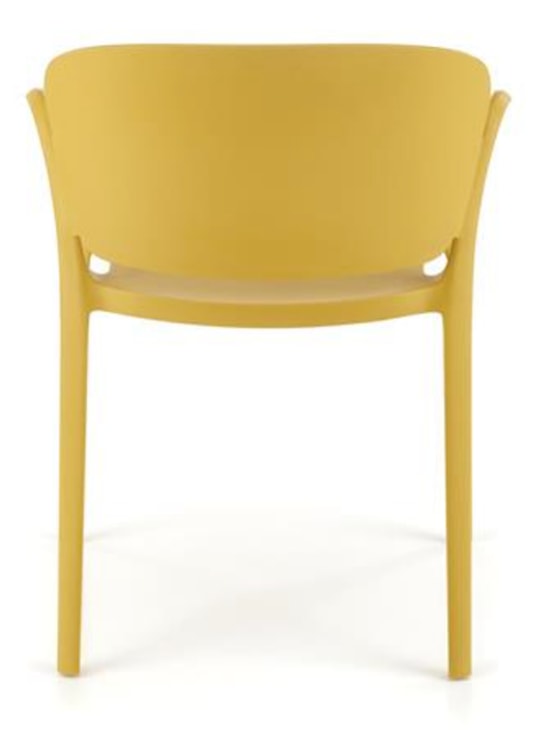 Krzesło z tworzywa Nionine z podłokietnikami żółte  - zdjęcie 5