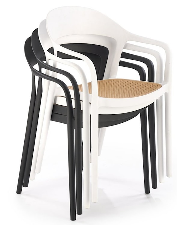 Krzesło z tworzywa Rorseva z podłokietnikami białe  - zdjęcie 2