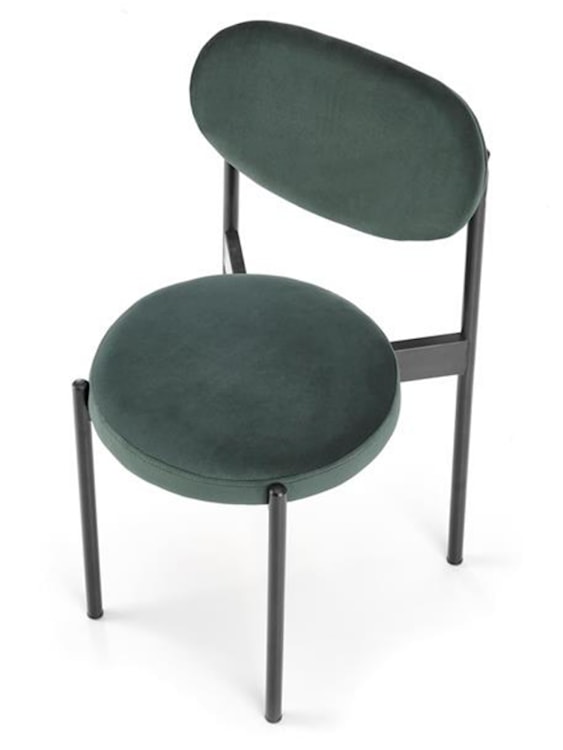 Krzesło tapicerowane Gaspler zielony velvet  - zdjęcie 5