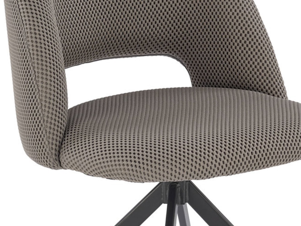 Krzesło tapicerowane Verselde obrotowe tkanina membranowa popielata  - zdjęcie 3
