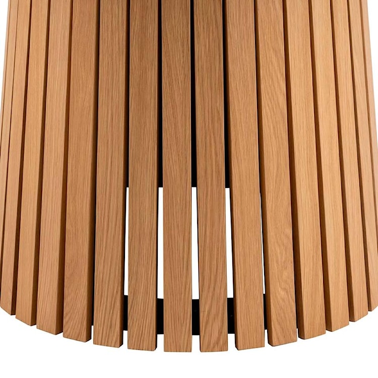 Stół okrągły Gimmar dąb z lamelową podstawą 120 cm  - zdjęcie 3