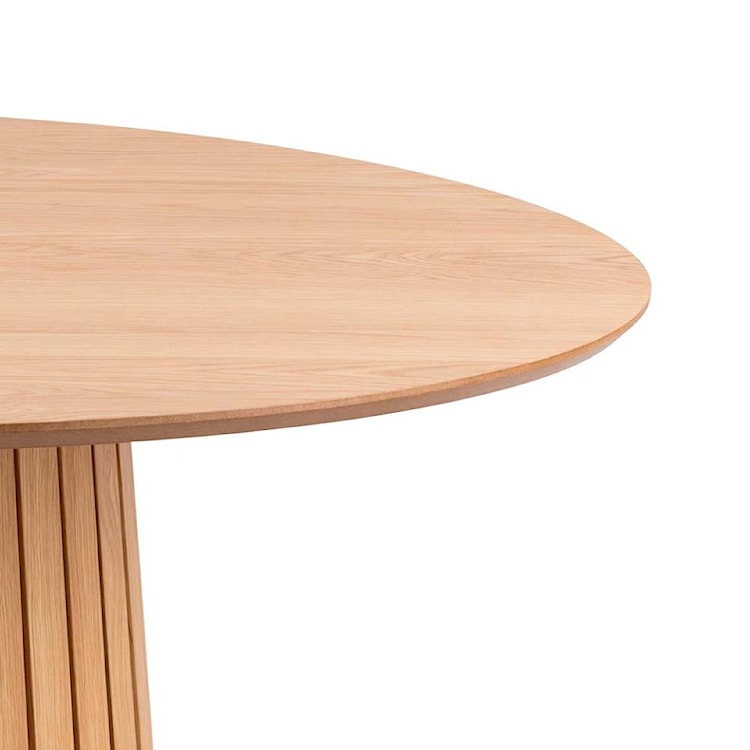 Stół okrągły Gimmar dąb z lamelową podstawą 120 cm  - zdjęcie 2