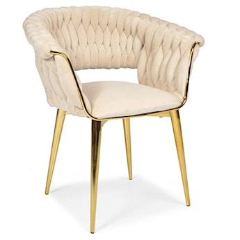 Krzesło tapicerowane Glordis glamour beżowe