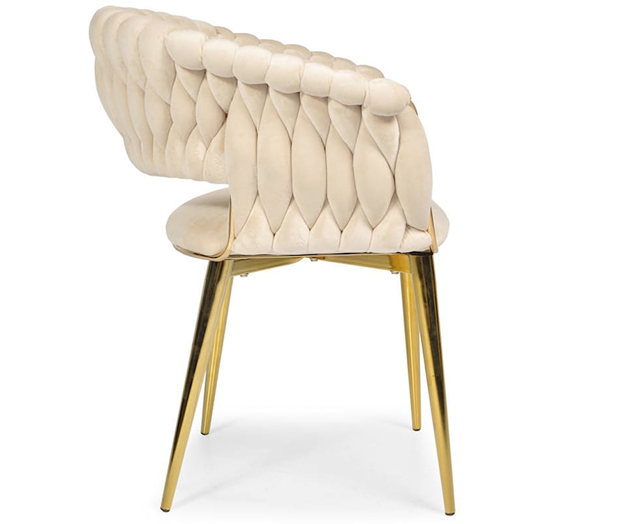 Krzesło tapicerowane Glordis glamour beżowe  - zdjęcie 2