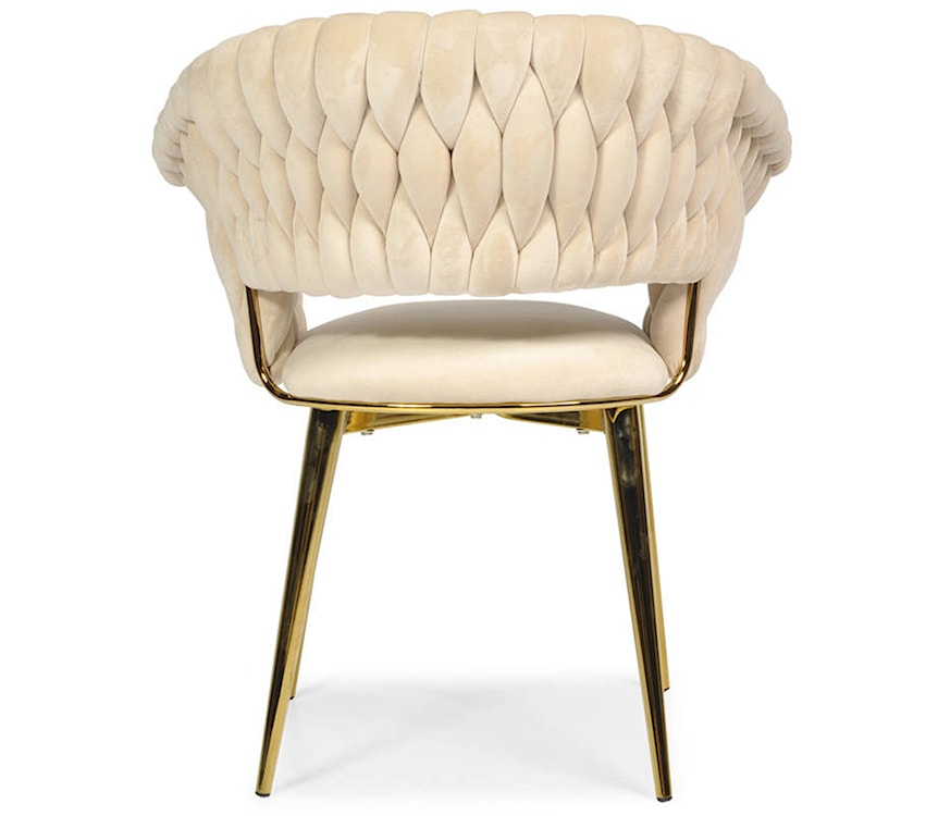 Krzesło tapicerowane Glordis glamour beżowe  - zdjęcie 5