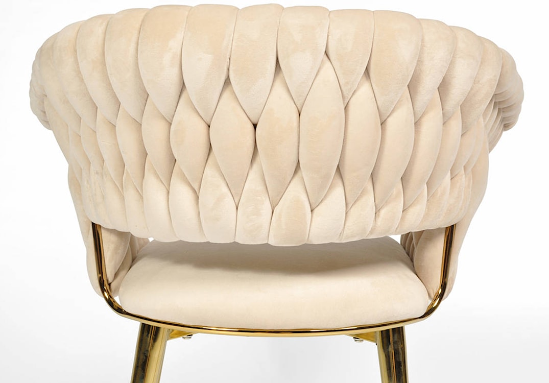 Krzesło tapicerowane Glordis glamour beżowe  - zdjęcie 6