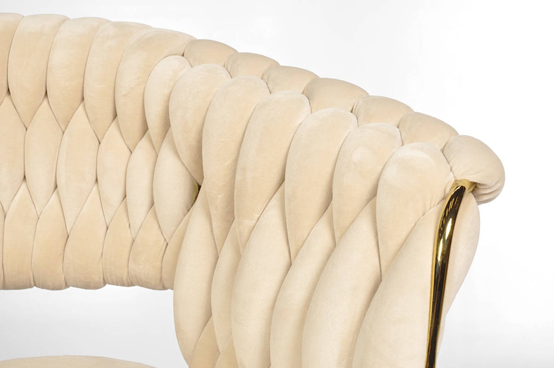Krzesło tapicerowane Glordis glamour beżowe  - zdjęcie 7