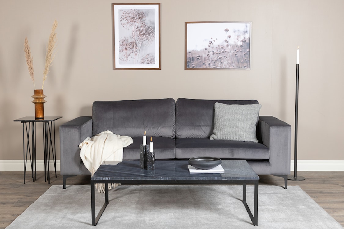 Sofa trzyosobowa Gleast szara velvet  - zdjęcie 2