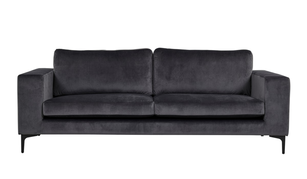 Sofa trzyosobowa Gleast szara velvet