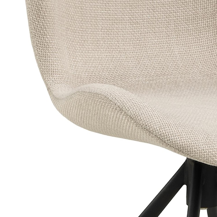 Krzesło tapicerowane Glena obrotowe na metalowych nóżkach beżowe  - zdjęcie 6