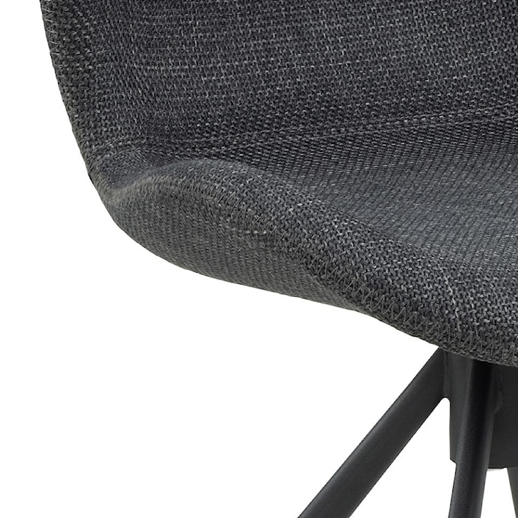 Krzesło tapicerowane Glena obrotowe na metalowych nóżkach ciemnoszare  - zdjęcie 6