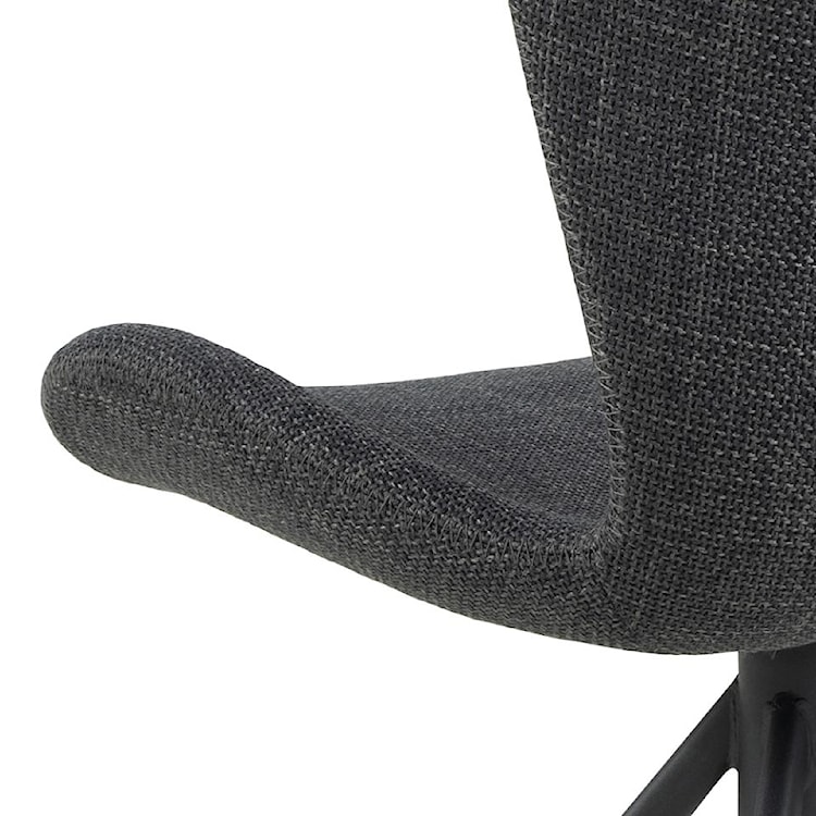 Krzesło tapicerowane Glena obrotowe na metalowych nóżkach ciemnoszare  - zdjęcie 7