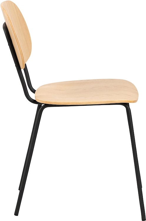 Krzesło drewniane Glencendra fornir dębowy na metalowych nóżkach  - zdjęcie 4