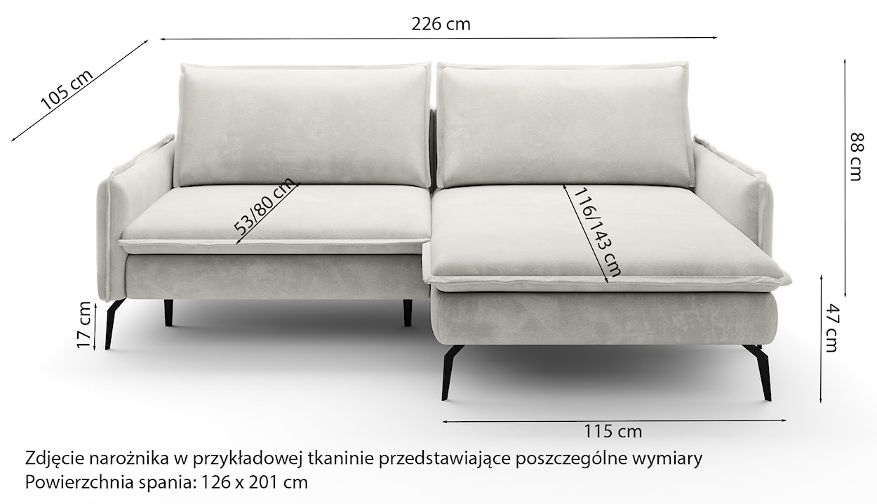 Narożnik z funkcją spania Glossy L-kształtny z pojemnikiem szary szenil lewostronny  - zdjęcie 8