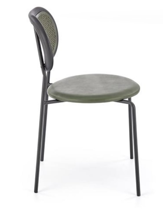 Krzesło z tworzywa Haplest technoratan/ekoskóra zielone  - zdjęcie 6