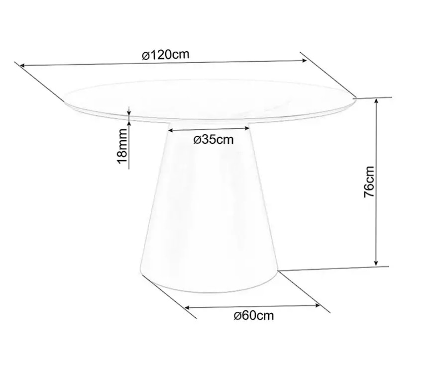 Stół do jadalni Angel okrągły blat 120 cm dąb  - zdjęcie 6