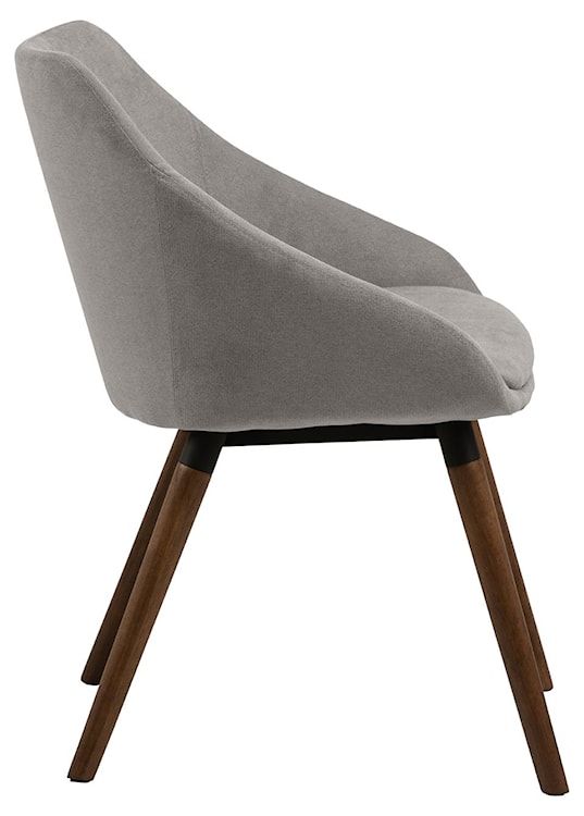 Krzesło tapicerowane Gurkeli klasyczne szare na drewnianej podstawie  - zdjęcie 4