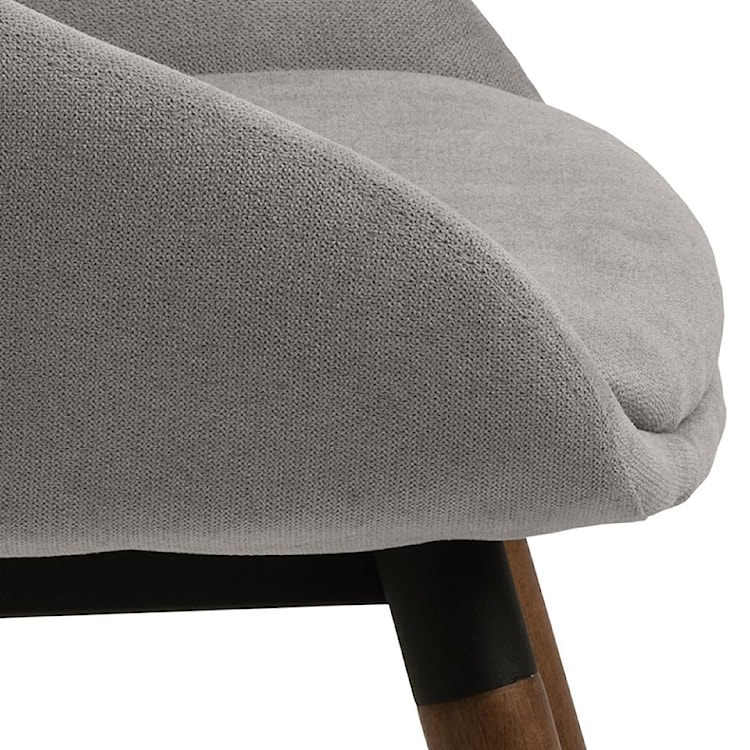 Krzesło tapicerowane Gurkeli klasyczne szare na drewnianej podstawie  - zdjęcie 6