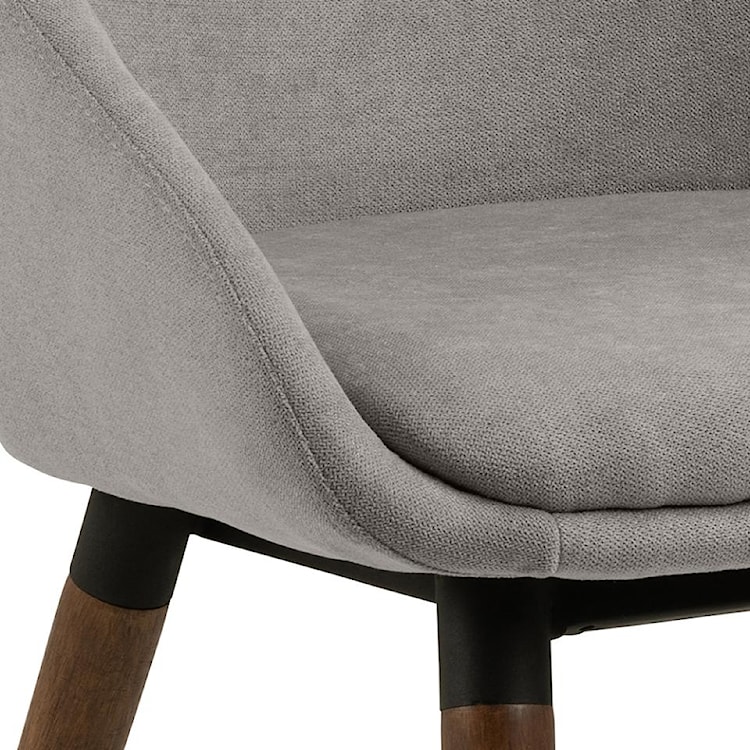 Krzesło tapicerowane Gurkeli klasyczne szare na drewnianej podstawie  - zdjęcie 7