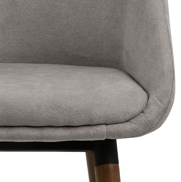 Krzesło tapicerowane Gurkeli klasyczne szare na drewnianej podstawie  - zdjęcie 8