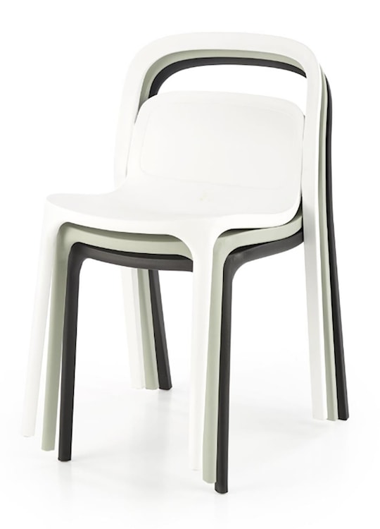 Krzesło z tworzywa Collously białe  - zdjęcie 2