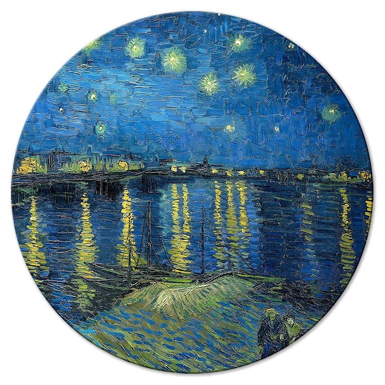 Obraz okrągły Gwieździsta noc nad Rhone Vincent van Gogh średnica 40 cm 