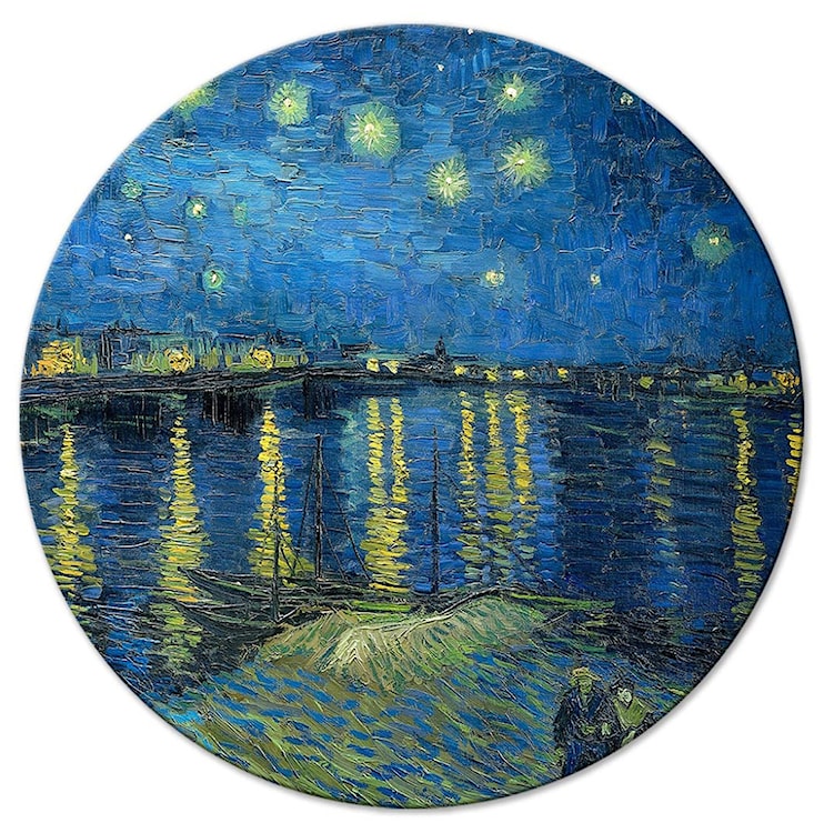 Obraz okrągły Gwieździsta noc nad Rhone Vincent van Gogh średnica 60 cm 