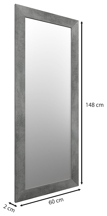 Lustro ścienne Hausly 148x60 cm beton  - zdjęcie 4