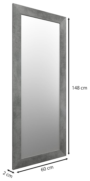 Lustro ścienne Hausly 148x56 cm beton  - zdjęcie 4