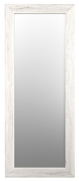 Lustro ścienne Hausly 148x56 cm białe drewno 