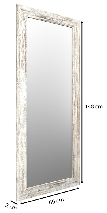 Lustro ścienne Hausly 148x60 cm shabby  - zdjęcie 4