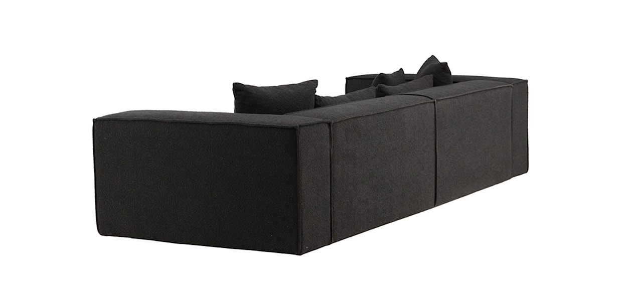 Sofa trzyosobowa Herolly 284 cm czarna  - zdjęcie 5